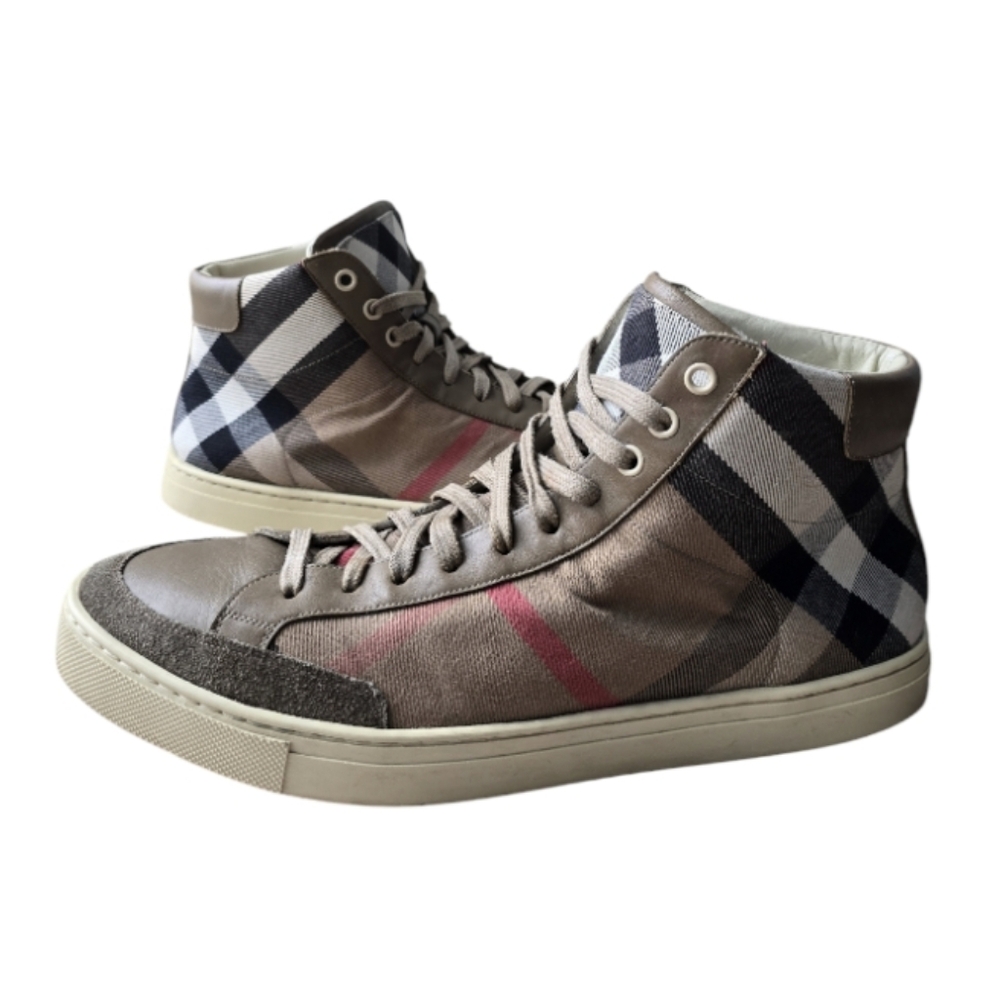 Burberry High Top House Nova Check Mens Trainers Sneakers Shoes